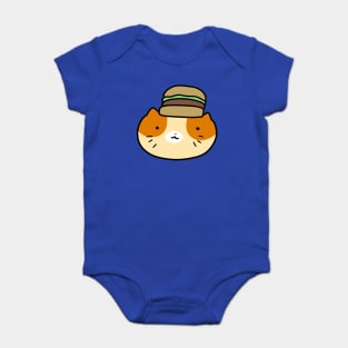 Hamburger Cat Face Baby Bodysuit